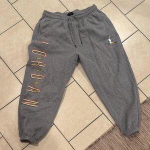 Jordan Kids Multicolor Logo Gray Joggers